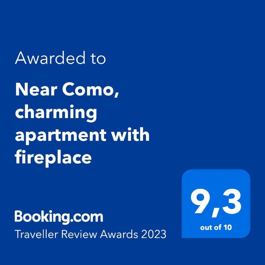 Near Como, Charming Apartment With Fireplace Grandate Esterno foto